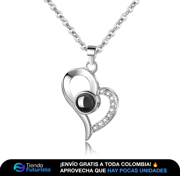 Collar Te Amo 100 Idiomas Caja Lujo + Cajita de Lujo