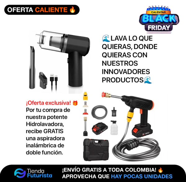 COMBO Hidrolavadora Inalámbrica 48v + Aspiradora Inalámbrica
