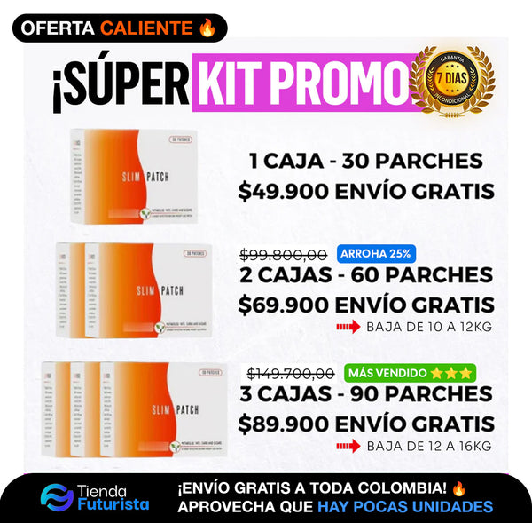 Kit de desintoxicación para bajar de peso - Slim Patch Original®  (Rápido, natural y sin esfuerzo)