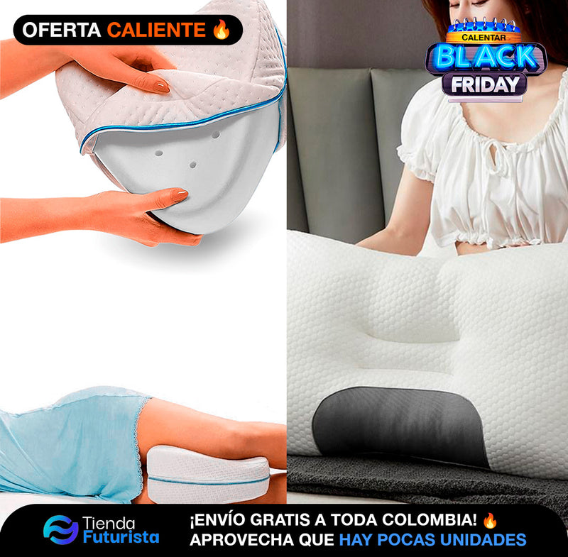 Almohada ortopédica para la cabeza y entre las piernas [Paga 1 y obtén 2]