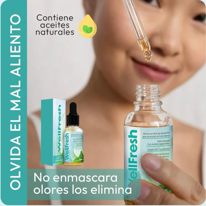 Well Fresh - Gotas naturales para el mal aliento