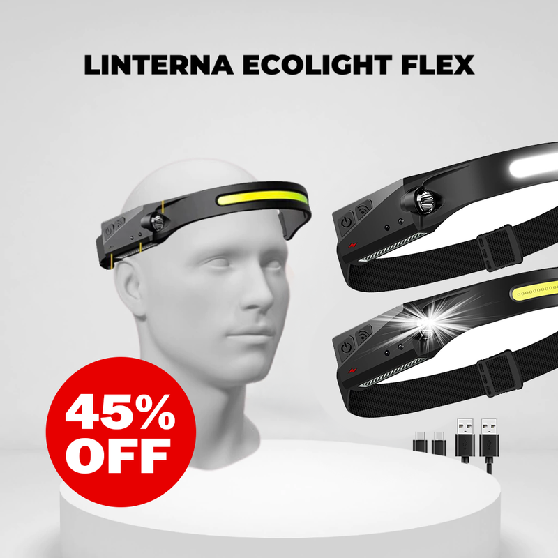 Linterna Frontal 2 en 1 EcoLight Flex® 45%OFF